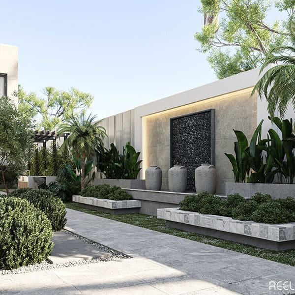 Villa landscape design and development